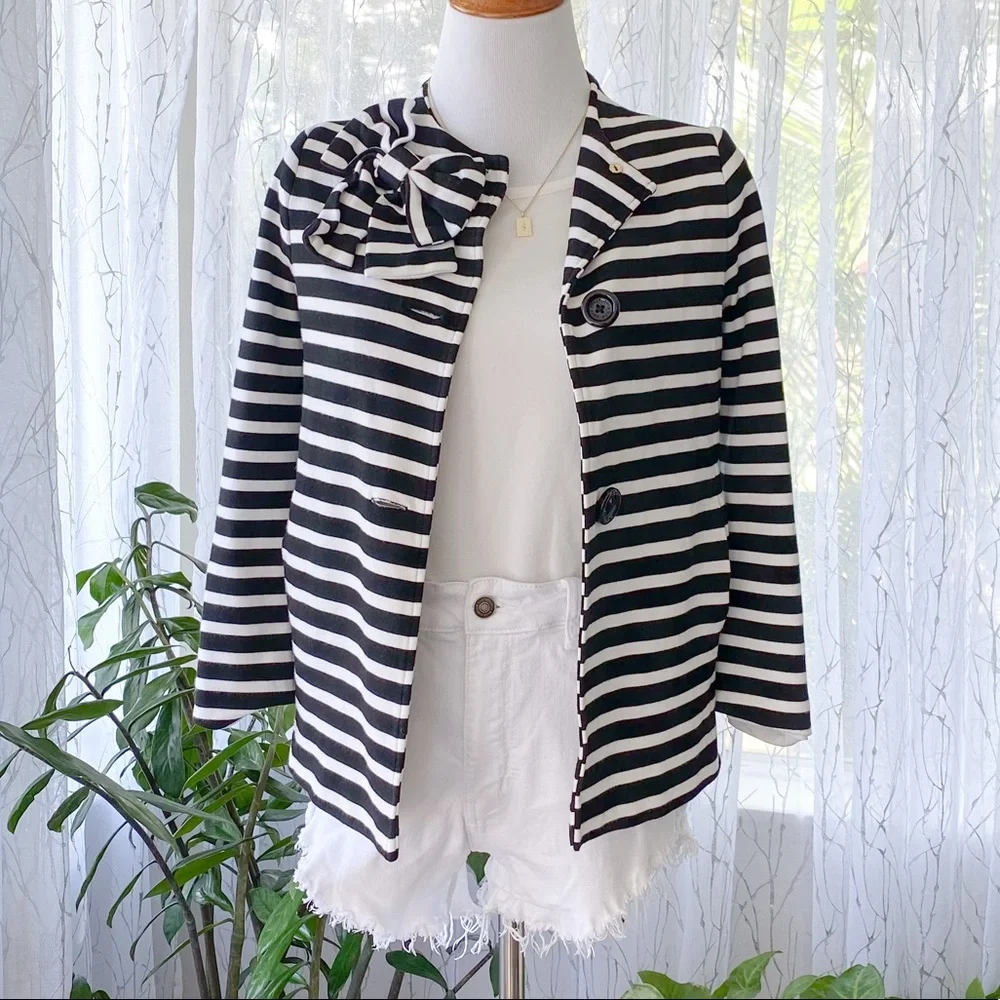 Kate Spade - Girls Striped Swing Jacket - Picture 1 of 6